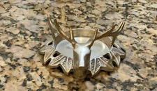 Brass Elkhead Pillar candle holder, Candle Not Included