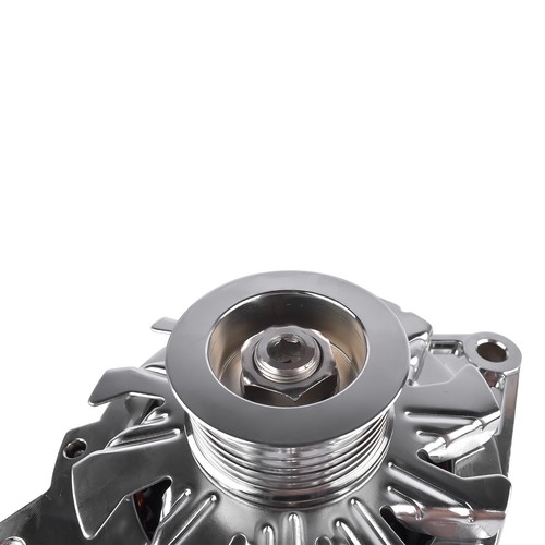 Chrome Alternator CS130 Style 12V 160 AMP for GM Chevy SBC BBC A1006C ES1006C - Picture 14 of 16