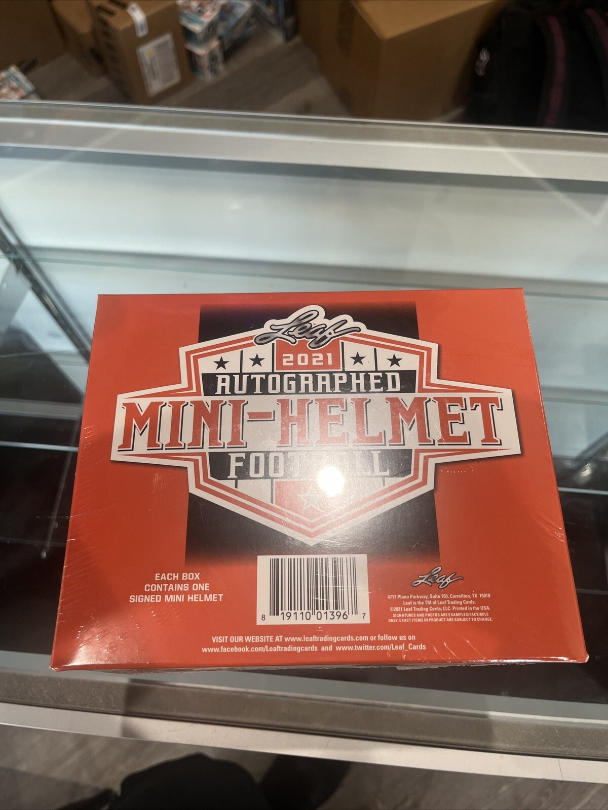 2021 Leaf Autographed Mini-Helmet Football Hobby Box Factory