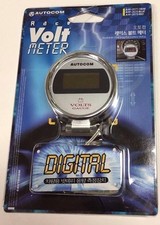 AUTOCOM RACE CHROME DIGITAL STYLE 10 TO 15 VOLT METER GAUGE SMOKE JDM G-AM3571
