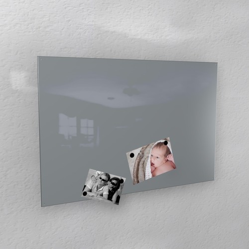 Magnetwand inkl. 4 Magneten – grau fenstergrau Magnettafel Memoboard Pinnwand - Bild 2 von 2