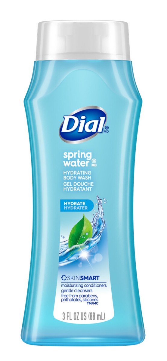 Dial Hydrating Body Wash, Spring Water, Travel Size
