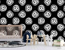 3D Cartoon Animal Panda Self-adhesive Removable Wallpaper Murals Wall 361