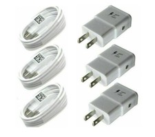 3set Fast Charger Wall Adapter USB/Type C Charging Cable For Samsung Cell Phone