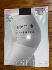 Nice Touch Sears Off Black Size C Day Sheers Pantyhose - Control Top - NEw
