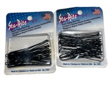 Vintage Sta-Rite black tipped 3" hair pins 2 Packs 50ct W/Bonus Black Hair Donut