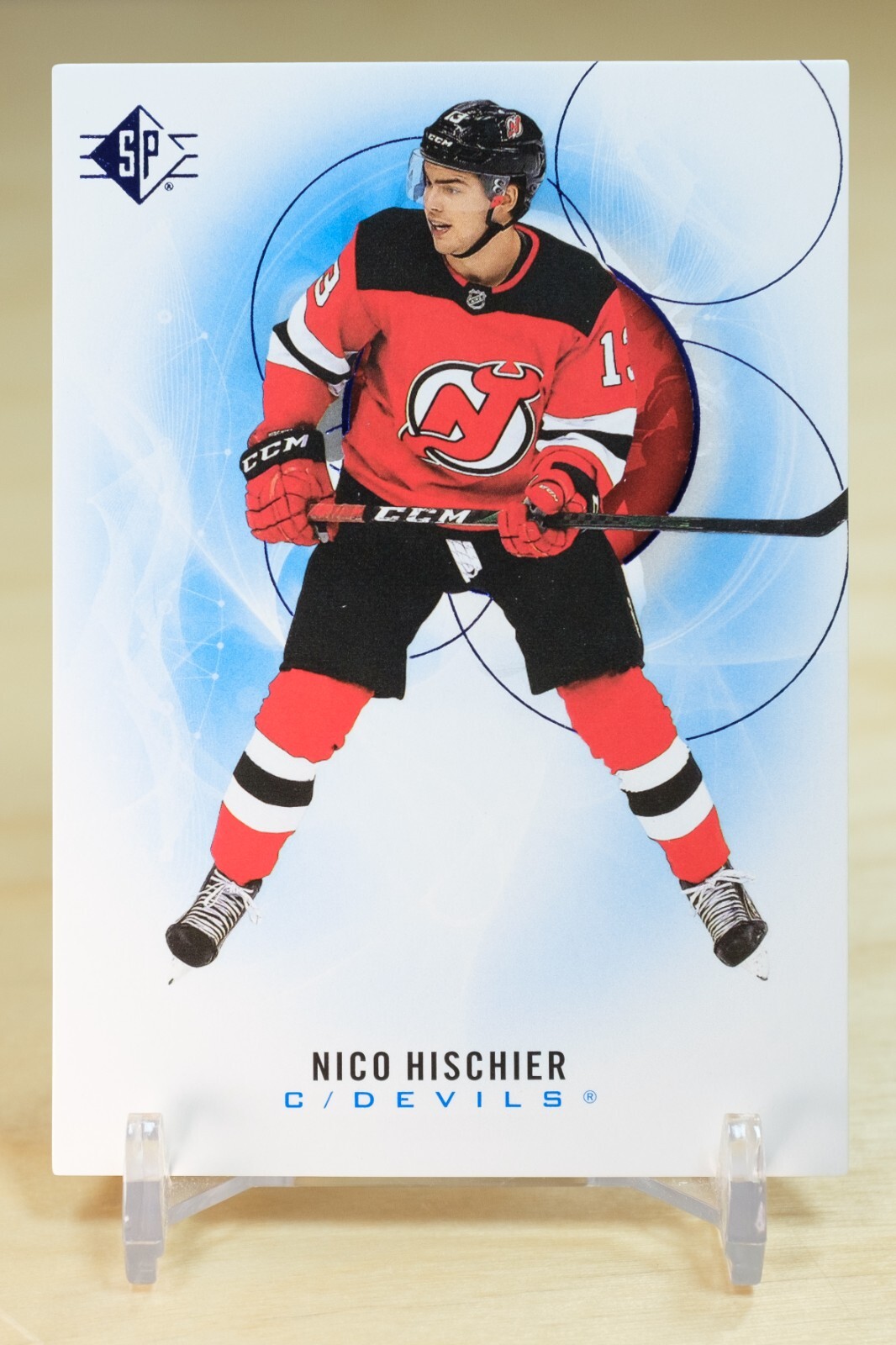 2020-21 Upper Deck SP Hockey Base Blue #47 Nico Hischier - New Jersey Devils