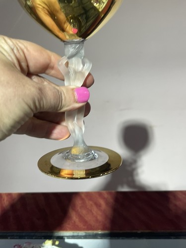 Vintage Bayel Bacchante Gold Nude Wine Glass - Picture 4 of 11