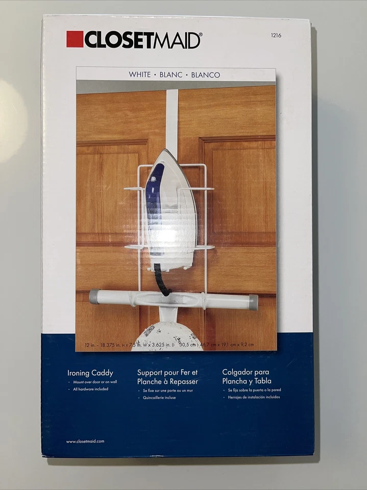 Closet Maid Over The Door Iron Caddy Ironing Board Holder Hanger Wall Mount - Image 2 of 4