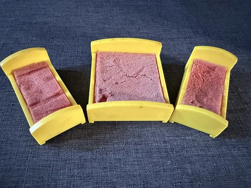 Vintage Fisher Price Little People House Beds Single Double Yellow Lot 3