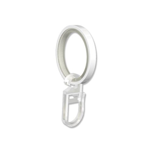 Ringe / Gardinenringe Weiß mit Einlage für Gardinenstangen 20 mm Ø, 10 Stück - Bild 1 von 1