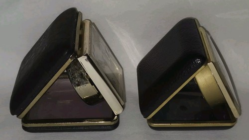 4 Vinrage Travel Clocks PARTS OR REPAIR Lot- Grants, Elign, Seth Thomas & Swania - Picture 5 of 13