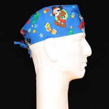 Disney Characters Donald Duck Goofy Christmas Theme Scrub Hat