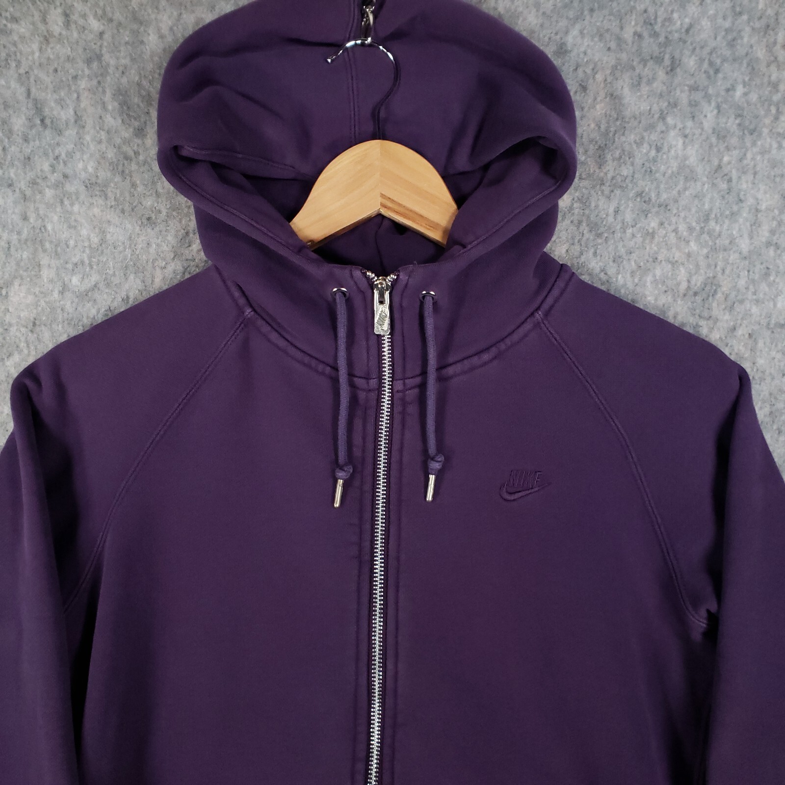 SACAI X NIKE Felpa Nike vintage con cappuccio donna 8 viola logo swoosh casual palestra giacca Y2K top