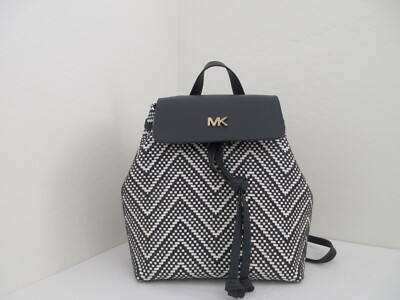 NWT Michael Kors Junie Md Flap Woven Leather NEW NWT Michael Kors Junie Woven Leather Tote Handbag Acorn  main image 4