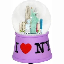 I Love NY Purple 45mm Snowglobe (50733)