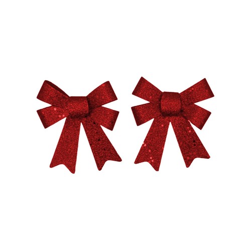 6Pcs Bows Christmas Tree Glitter Bowknot Ornaments 11cm Party Gift Xmas Decor - Picture 7 of 33