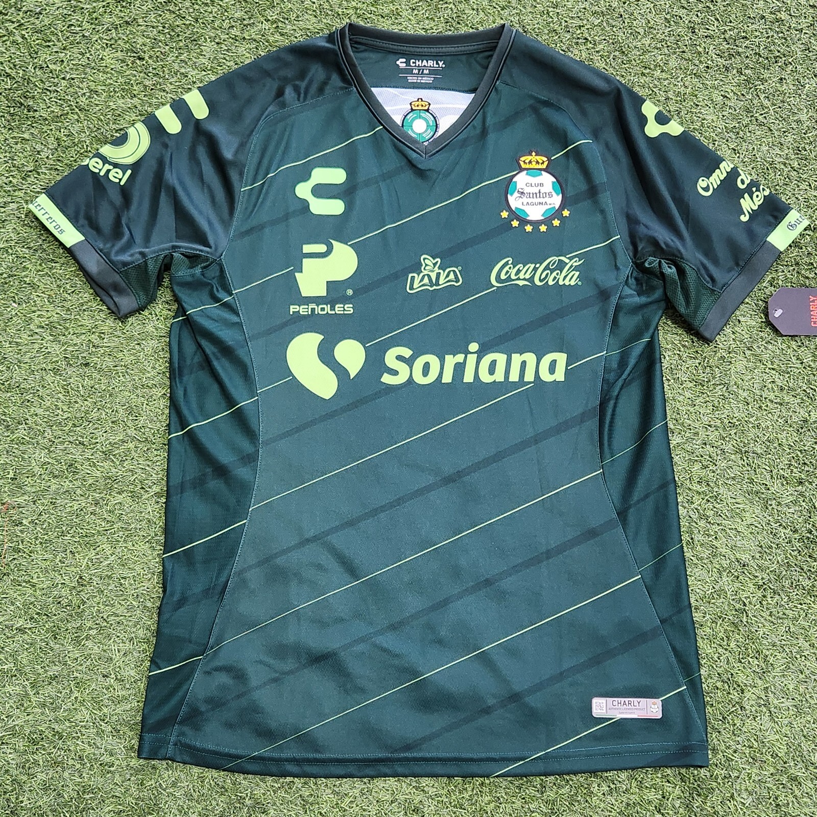 Charly Santos Laguna Away 19-20 Men's Soccer Jersey Green