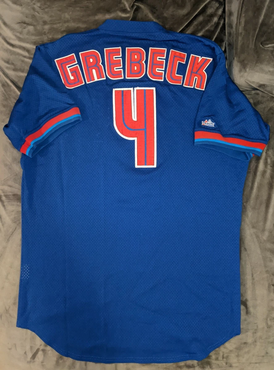 CRAIG GREBECK Game Used Worn TORONTO BLUE JAYS BP Batting Practice Jersey  44 L