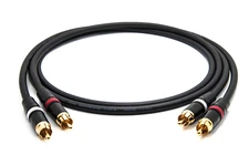1 to 25'FT Mogami 2534 Neutrik Gold RCA to RCA male Stereo Star Quad PAIR Cable