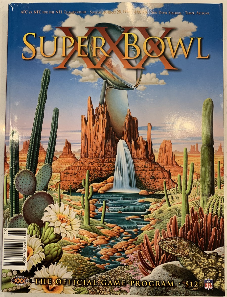 Super Bowl XXX Cowboys vs Steelers NFL Program Jan 28, 1996 (B200