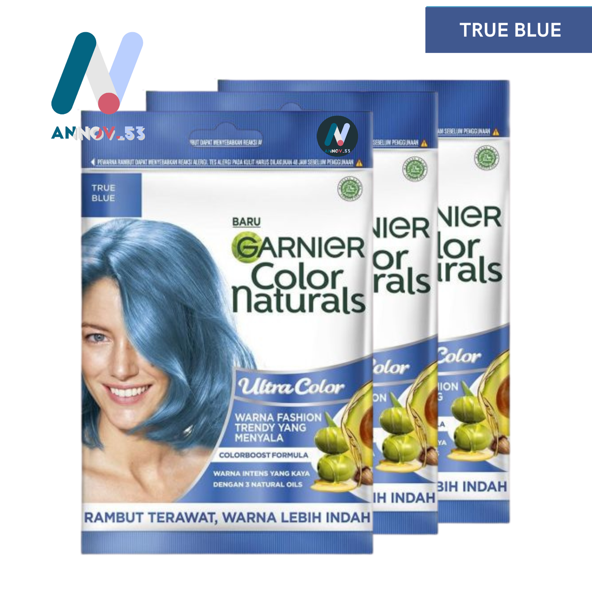 3X GARNIER Natural Hair Color Olive Avocado Oil Long Lasting Shiny