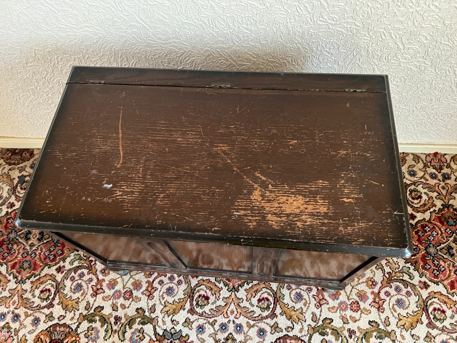 Vintage Ottoman Blanket Box Wooden Bedroom Storage Ideal Project Toybox Scruffy eBay