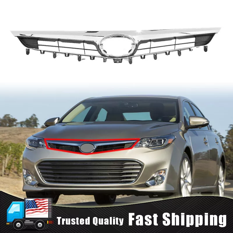 Fits 2013 2014 2015 Toyota Avalon Front Bumper Upper Grille Chrome