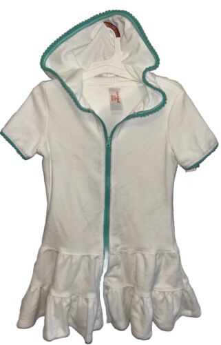 NWT Cat & Jack girl swim hooded coverup - sz XS 4/5