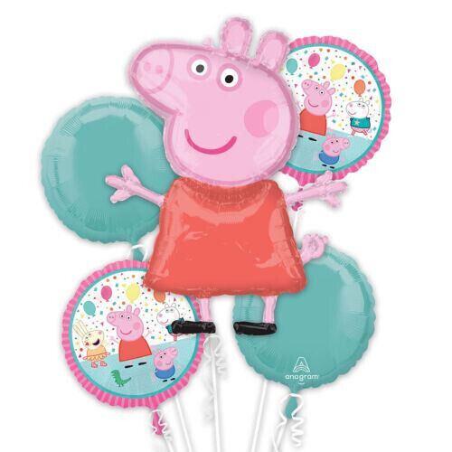 Peppa Pig Party Bouquet Foil Balloon Decoration Kit - Picture 1 of 1