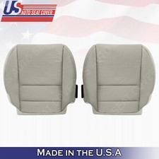 DRIVER & PASSENGER Bottoms Perforated Leather Cover GRAY For 2007-2012 Acura MDX