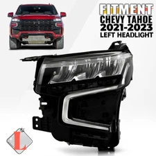 For 2021 2022 2023 2024 Chevy Tahoe/Suburban Full LED Headlight Left Driver Side