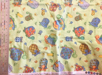 Nancy Barrett The Tortoise and the Hare Cotton Fabric 1 Yard