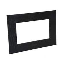 Car Radio Stereo Double Din Install Trim Ring 1/2" Border ABS Plastic - Black 