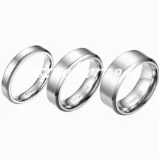 4/6/8MM Titanium Ring for Men Women Wedding Band Beveled Edges Matte Fininish