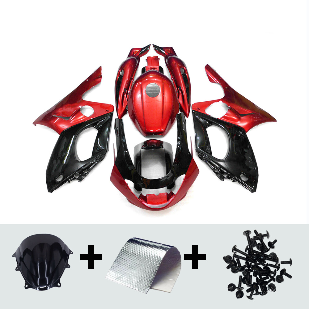 Black Red Bodywork for Yamaha YZF600R Thundercat 1997 98 99 00 -2007 Fairings