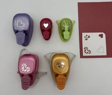EK Success CORNERS Paper Punch Lot of 5 Heart Picture Corner Holder Rounder