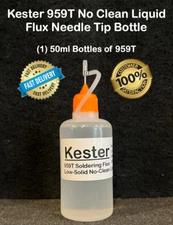50ml/1.69oz NEEDLE TIP KESTER 959T NO CLEAN LIQUID FLUX REFLOW REWORK SOLDERING