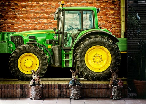3D Tractor I1794 Transport Wallpaper Mural Sefl-adhesive Removable Angelia - Picture 2 of 6