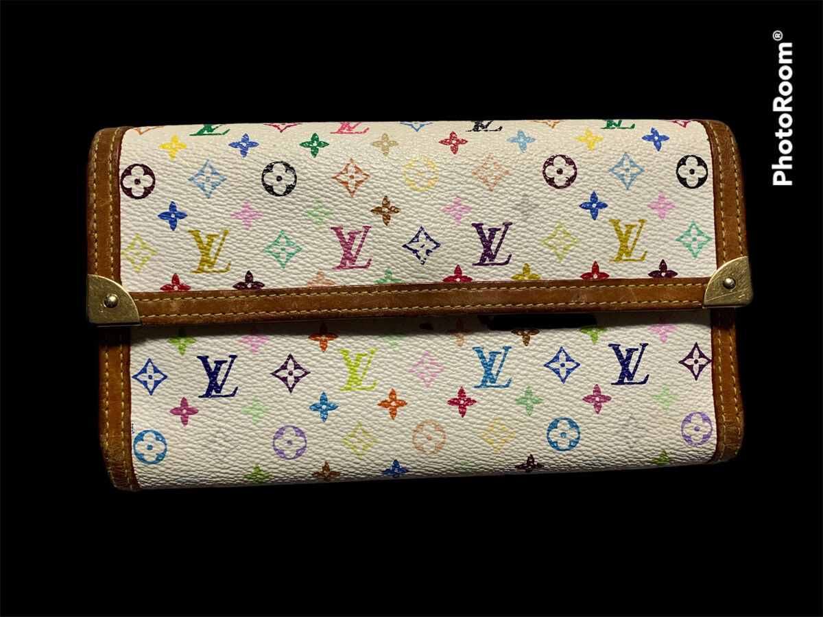 Louis Vuitton Long Tresor Murakami Multicolor White Wallet - I Love Handbags