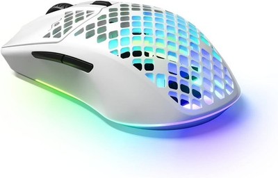 SteelSeries Aerox 3 Wireless - Holey RGB Gaming Mouse - Ultra lightweight -*READ