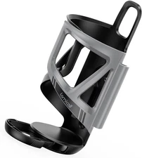 Lamicall Bike Water Bottle Holder - [Tracker Storage] [Adjustable Spring Design]