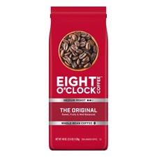 Eight O'Clock Coffee The Original Whole Bean Coffee, Medium Roast, 40 Ounce