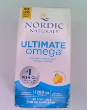 Nordic Naturals ULTIMATE OMEGA 3-60 Softgels 1280mg Lemon Flavored 08/26
