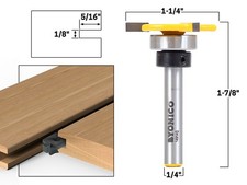 1/8" x 5/16" Top Bearing Slot Cutter Router Bit - 1/4" Shank - Yonico 14914q