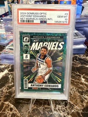 2024-25 Panini Optic Net Marvels Anthony Edwards International Green Prizm /25