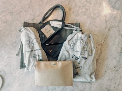 Emirates First Class BVLGARI Le Gemme Orom Amenity Kit Byredo Pajamas + More