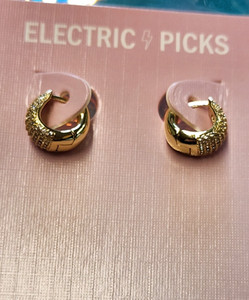 Authentic Electric Picks 14K Gold Plated Ivy Earrings 11mm