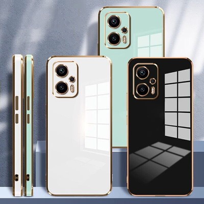 Glossy Plating For Xiaomi Redmi Note 12 11 Pro 11T Shockproof Soft Case Cover