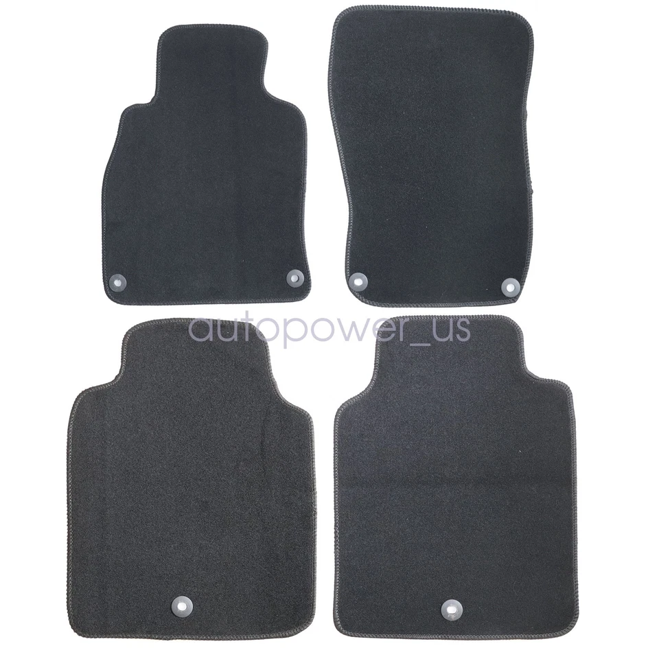 Alfombrillas de repuesto delanteras-traseras de terciopelo negras para Infiniti Q70 2014-2019 Foto 4 de 4